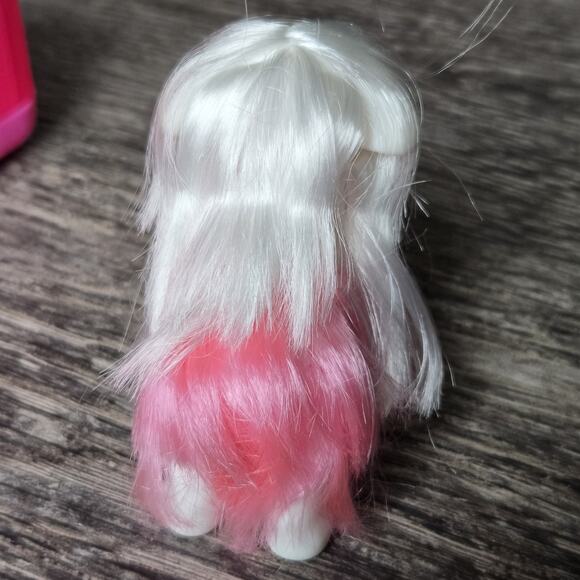 VTG 1988 My Pretty Pets Cititoys Long Hair Pink Puppy Dog Sweetie Pup & Carrier - Picture 4 of 16